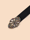 Chic Rhinestone-Embellished Belt for Coats and Dresses - Perfect for Halloween Parties