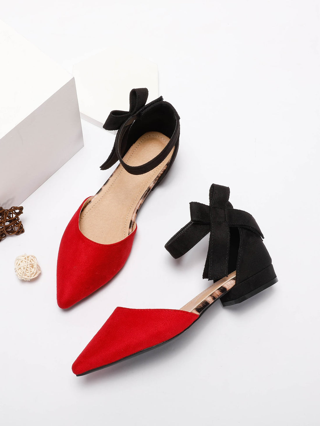 Step out in style with these chic two-tone point toe ankle strap flats, designed to brighten your fall and winter wardrobe. Their playful mix of colors and sleek silhouette add a fun twist to any outfit, while the secure ankle strap keeps you dancing comfortably all day. Whether you’re celebrating Valentine’s Day or just treating yourself, these flats are your go-to for effortless charm and cozy flair.