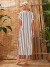 Chic and Classy: Striped Slit Hem Tunic Dress