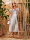 Chic and Classy: Striped Slit Hem Tunic Dress