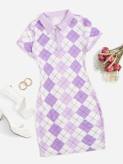 Argyle Pattern Polo Dress: Effortless Style for Every Occasion