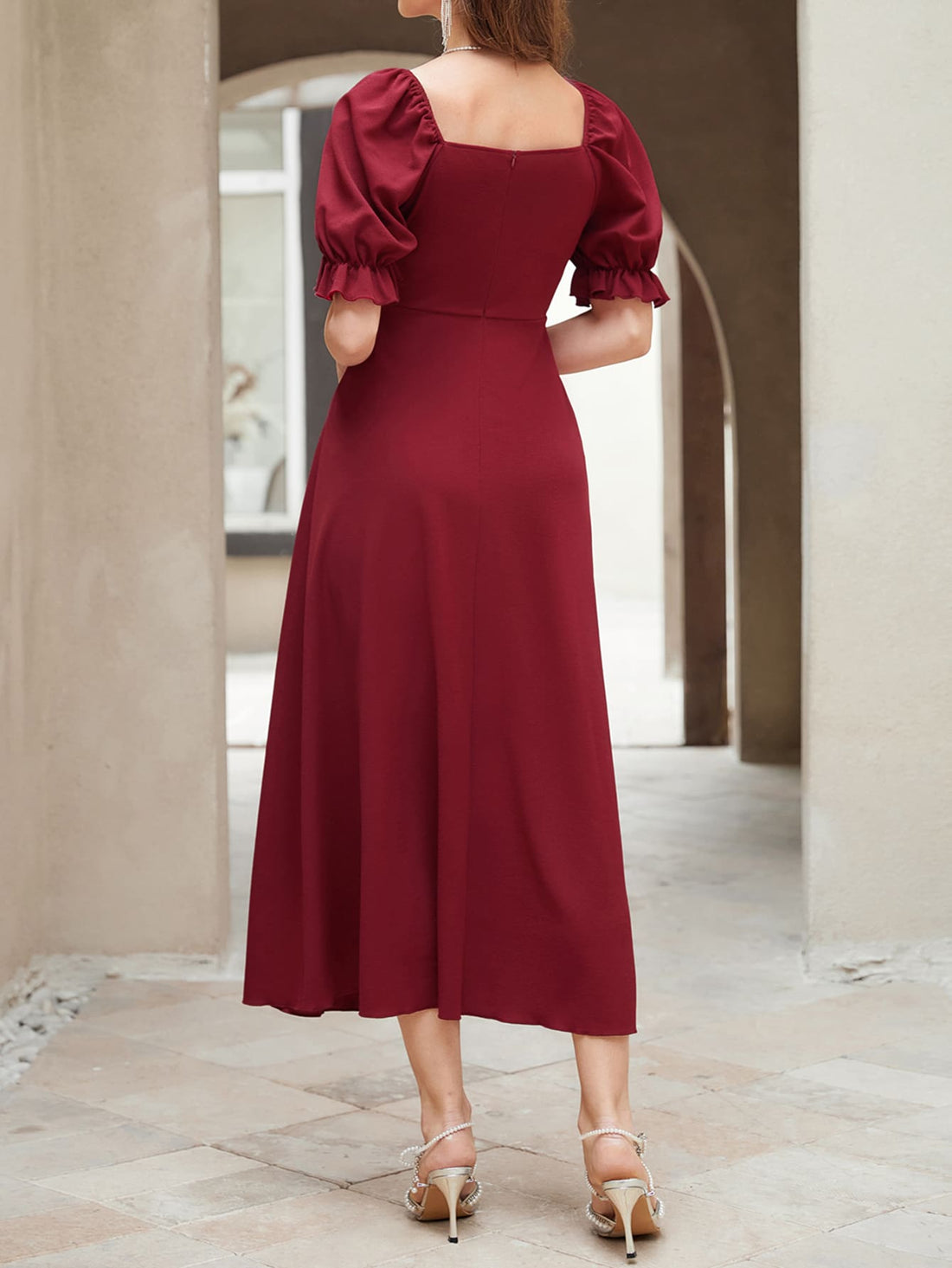 Get ready to turn heads and make a statement with our Chic Burgundy Ruched Puff Sleeve A-Line Dress! Perfect for any occasion, this dress exudes elegance and style. The unique ruched design and playful puff sleeves add a touch of quirkiness to this otherwise classic look. Be the life of the party in this must-have dress!