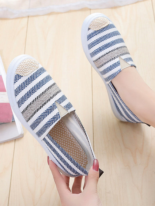 Step Up Your Style with These Round Toe Slip-On Sports Shoes for Women