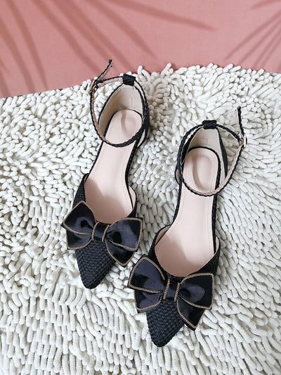 Chic Solid Color Summer Sandals with Bowknot Decoration
