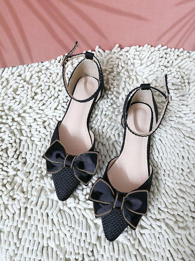 Chic Bowknot Pointed Toe Flats: Effortless Summer Elegance