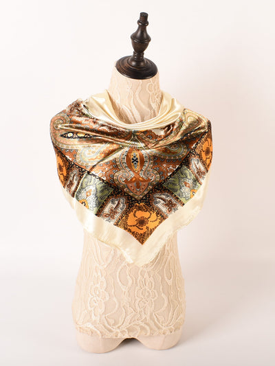 Stylish Multicolored Paisley Cashew Printed Bandana Headscarf for Travel and Parties