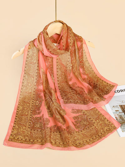 Stay Stylish and Sun-Protected with our Lightweight Paisley Patterned Sheer Scarf!