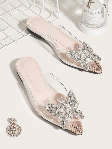 Glass Jelly Flat Shoes: Trendy Transparent Spliced Fashion in Candy Colors