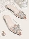 Glass Jelly Flat Shoes: Trendy Transparent Spliced Fashion in Candy Colors