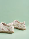 Chic Ditsy Floral Espadrille Flats with Eyelet Detail – Perfect for Vacation Style