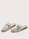 2024 Spring Chic: Women's Backless Loafers With Horsebit Buckle Muller Shoes