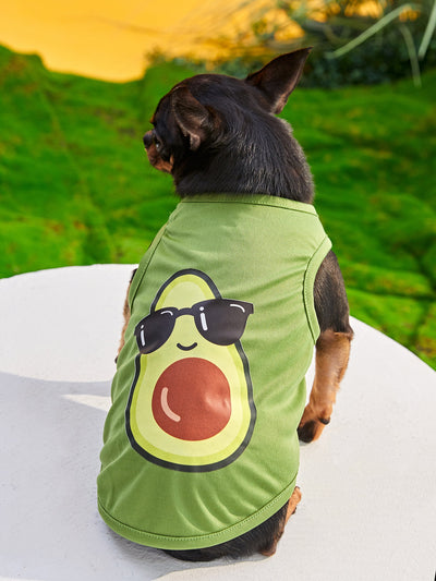 This Adorable Avocado Print Pet Tank is not just cute, but also practical for your furry companion. Made with high-quality materials and a breathable design, this tank keeps your pet comfortable and stylish. With a fun avocado print, your pet will surely stand out in the crowd.