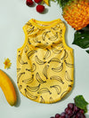 Banana Pattern Print Pet Tank: Keep Your Furry Friend Stylish and Comfy!