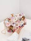 Elegant Rhinestone Floral Clip Top Box Bag – Perfect Evening Purse for Weddings, Prom, and Parties