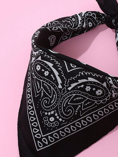 Western Chic: Paisley Pattern Bandana Cowboy Neckerchief