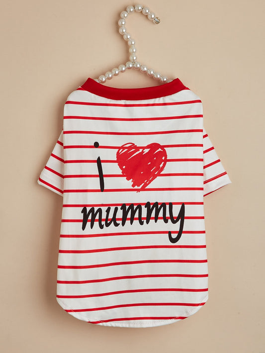 The Striped Pet T-shirt is the perfect gift for any pet owner on Mother's Day or Father's Day. Made with soft and comfortable fabric, this t-shirt features a stylish striped design and is available in multiple sizes to fit all types of pets. Show your love and appreciation with this thoughtful gift.