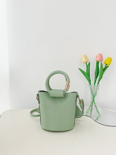 Chic Mini Bow Decor Top Ring Bucket Bag - Perfect for Any Occasion!