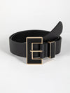 Chic PU Waist Belt with Square Buckle - Perfect for Pants & Dresses