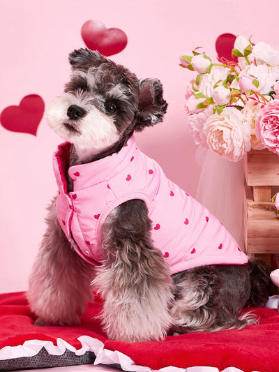 Treat your furry friend to the Love Your Pup in Style Valentine's Day heart pattern pet jacket. This fashionable and functional jacket is designed to keep your pup warm and cozy while also making a stylish statement. Perfect for walks or cuddles, show your love for your pup in the most stylish way possible.