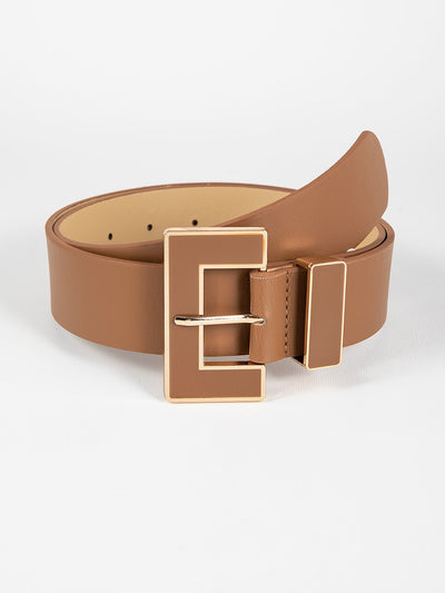 Chic PU Waist Belt with Square Buckle - Perfect for Pants & Dresses