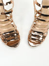 Metallic Goddess: Glamorous Stiletto Gladiator Sandals for Summer