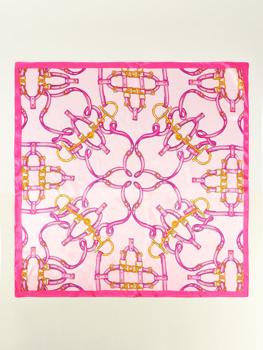 Silk Chain Print Geometric Pattern Headband Scarf Bandana - Chic and Stylish Accessory