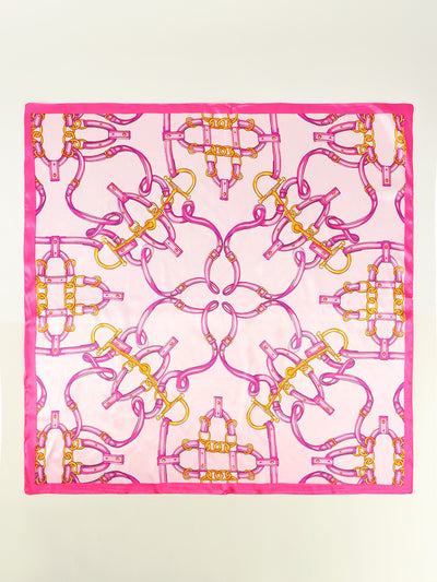 Silk Chain Print Geometric Pattern Headband Scarf Bandana - Chic and Stylish Accessory