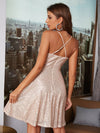 Sparkle and Shine: Dazzling Backless Sequin Party Dress