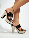 Summer Chic: Trendy Anti-Slip High Heel Sandals with Thick Sole