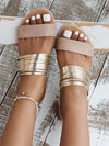 Roman Style Strappy Flip-Flops: Fashionable Flat Sandals for Women