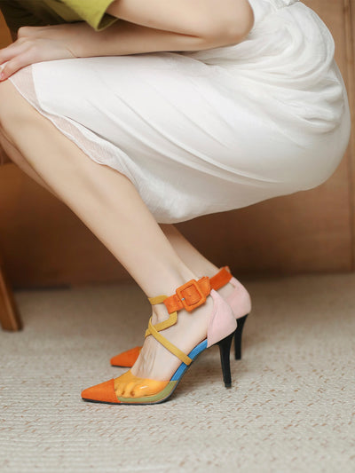 Chic and Stylish Color Block Buckle Decor Pumps: Elevate Your Look!