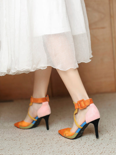 Chic and Stylish Color Block Buckle Decor Pumps: Elevate Your Look!