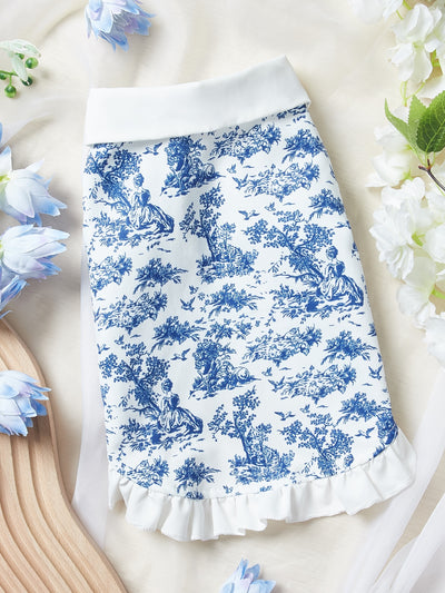 Blue White Porcelain Pet Dress: The Perfect Outfit for Your Pup!