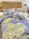 Chic Plaid Flower Print Duvet Cover Set - Transform your Bedroom in Style!