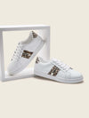 Wildly Chic: Colorblock Leopard Detail Lace-up Front Skate Shoes