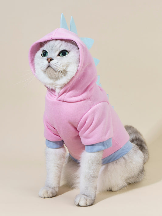 This cute dinosaur design pet hoodie is perfect for your furry friend! Made with ultra-soft material, it provides both warmth and comfort for your pet. With its unique and adorable design, your pet will surely stand out in the crowd. Make your pet the trendsetter of the neighborhood with this stylish hoodie!