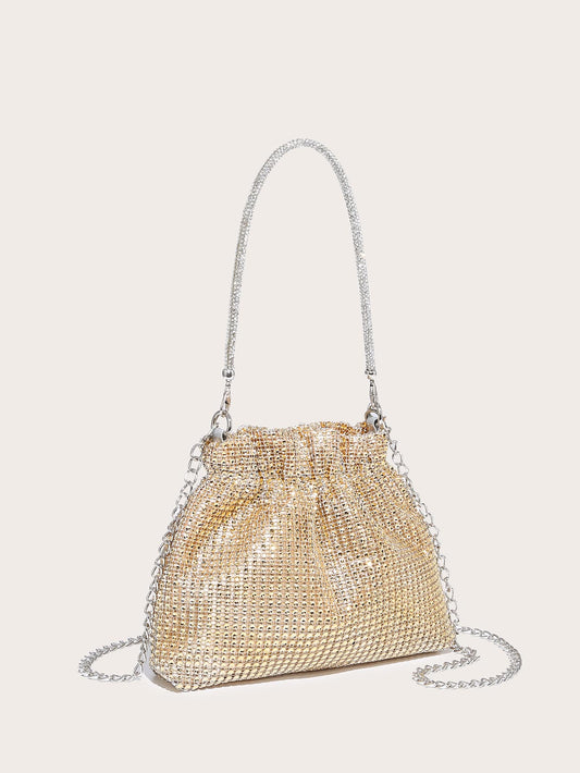 Shimmering Splendor: Rhinestone Evening Bag for Party, Wedding & Prom