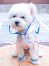 Colorful Clouds: Rainbow Print Pet Raincoat