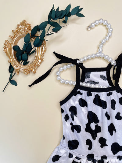 Chic Cow Pattern Pet Dress: Stylish Fashion for Your Furry Friend