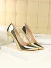 Gleaming Gold Metallic Stiletto Court Pumps - Perfect for Party Nights