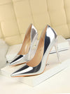 Gleaming Gold Metallic Stiletto Court Pumps - Perfect for Party Nights