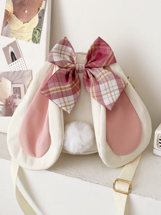 This Cartoon Rabbit Ear Decor Novelty Bag is the ultimate back-to-school accessory for girls. Featuring a charming rabbit ear design, this bag is not only stylish but also functional with plenty of space for school supplies. Add a touch of whimsy to your school day with this must-have accessory.