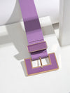 Chic PU Waist Belt with Square Buckle - Perfect for Pants & Dresses