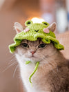 Introducing the Funky Frog Knit Pet Hat - the perfect accessory to keep your furry friend stylish and warm! Made with high-quality materials, this hat is not only fashionable but also functional. Give your pet the best of both worlds with this one-of-a-kind accessory.