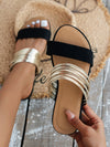 Roman Style Strappy Flip-Flops: Fashionable Flat Sandals for Women