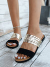 Roman Style Strappy Flip-Flops: Fashionable Flat Sandals for Women