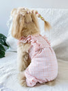 Cozy and Stylish: Plaid Print Pet Jumpsuit