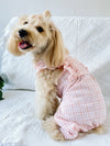 Cozy and Stylish: Plaid Print Pet Jumpsuit