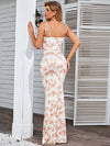 Blooming Beauty: Floral Print Tie Shoulder Mermaid Hem Maxi Cami Dress