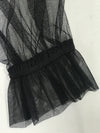 Enchanting Sparkle in the Night Sheer Mesh Bishop Sleeve Dress